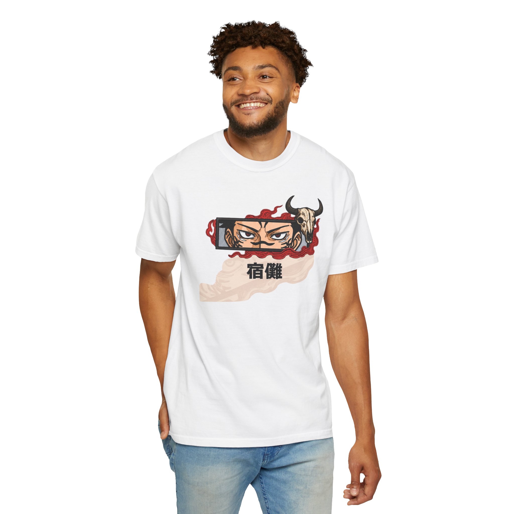Samurai Eyes Graphic T-Shirt — Japanese Kanji Streetwear Tee