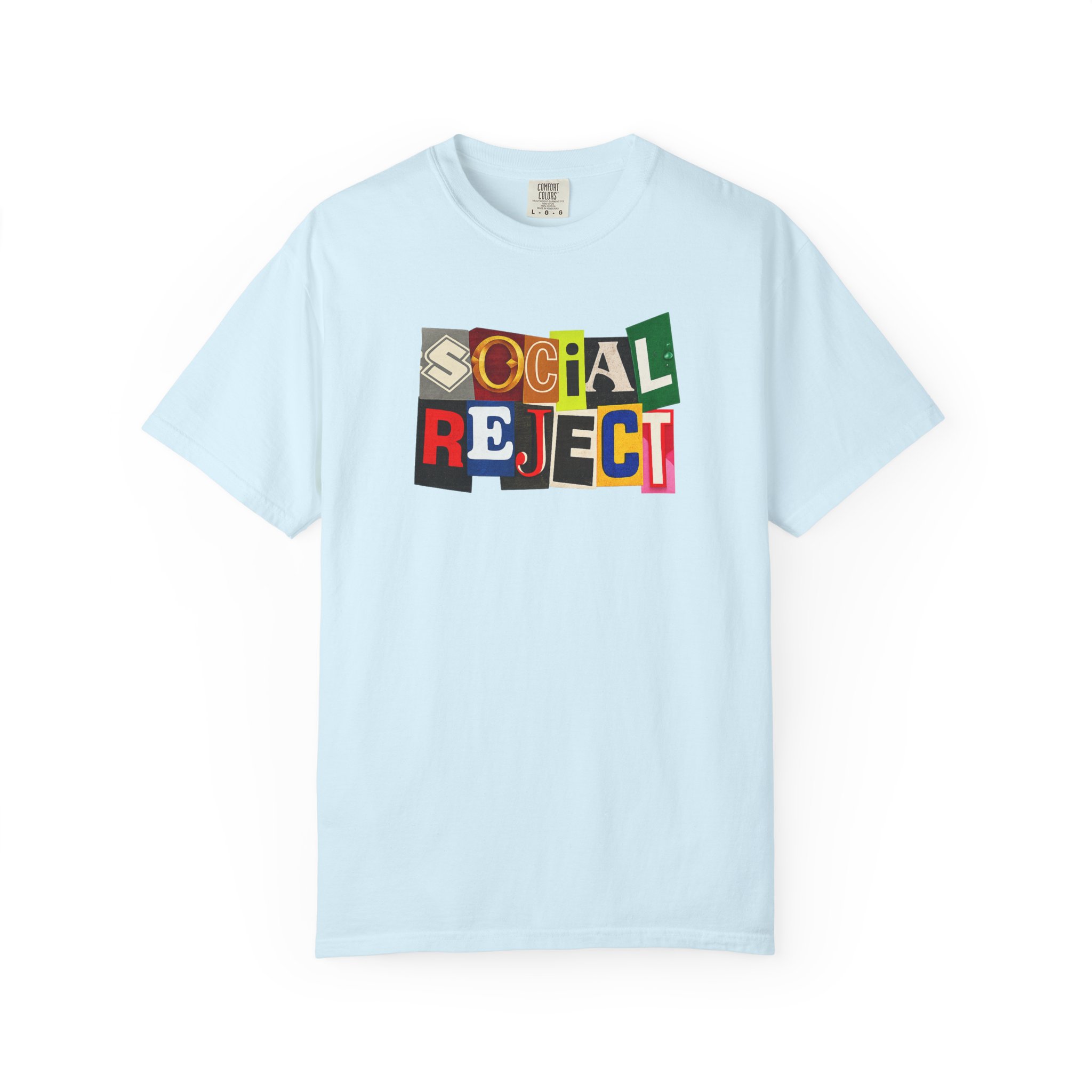 Social Reject graphic tee featuring mismatched letter artwork Social Reject graphic tee featuring mismatched letter artwork