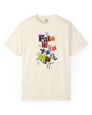 Make It T-Shirt front view with vibrant typography artwork