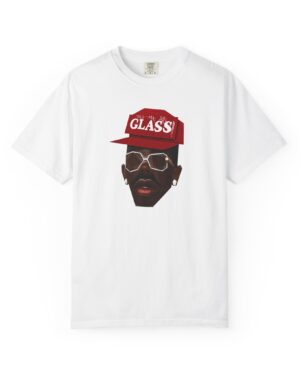 Glass Hat Portrait T-Shirt with surreal artistic graphic