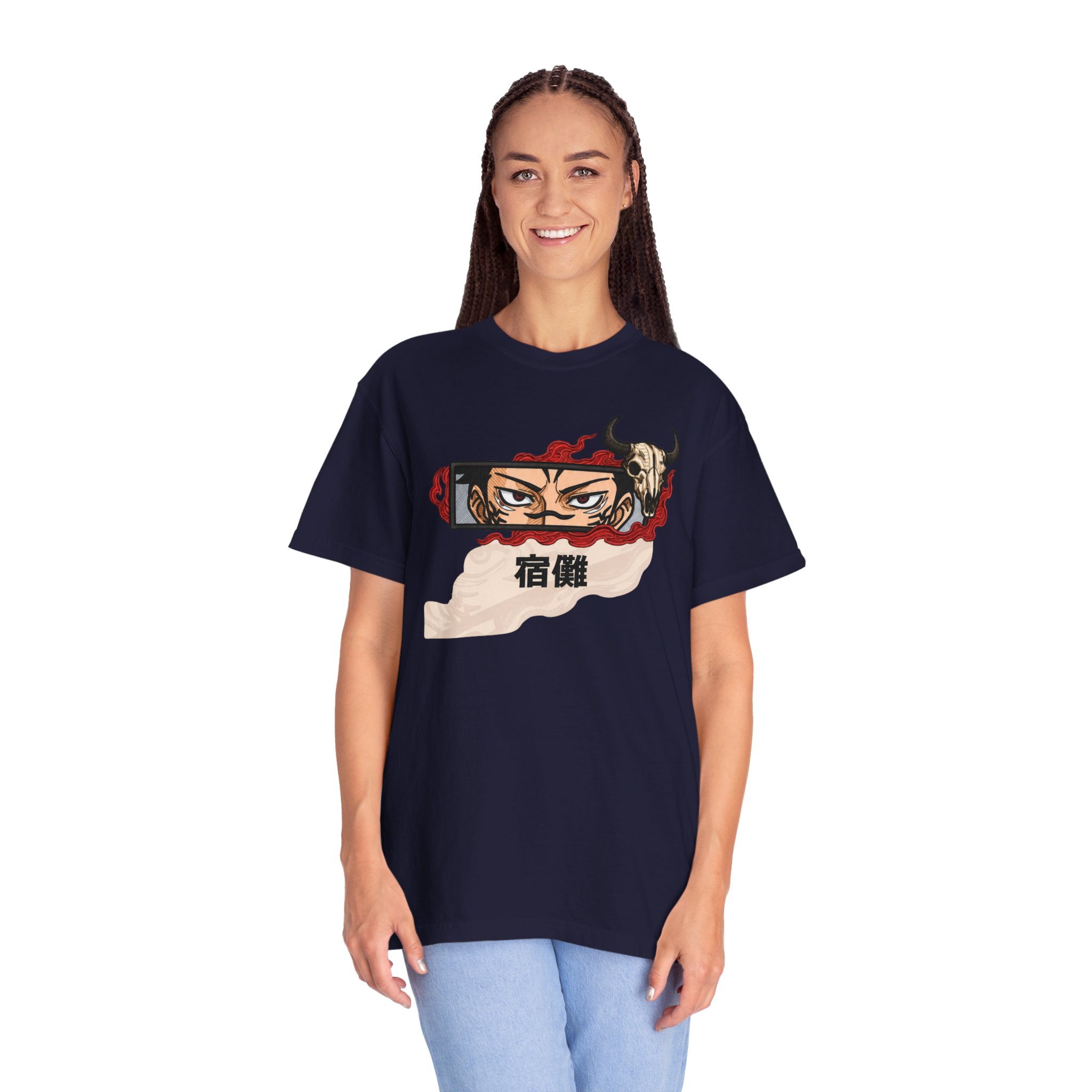 Samurai Eyes Graphic T-Shirt — Japanese Kanji Streetwear Tee