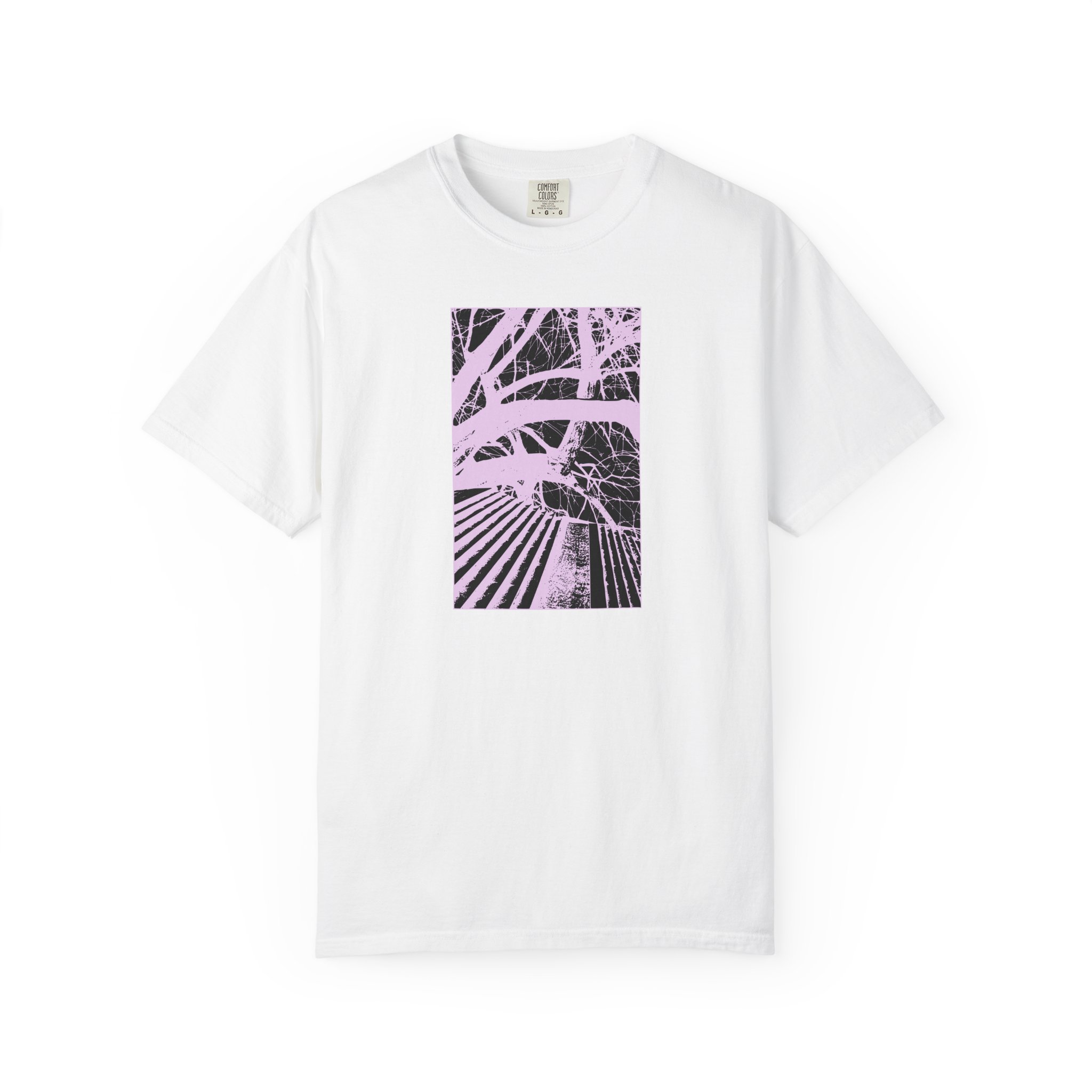 Abstract Tree Graphic T-Shirt – Stunning Pink Botanical Tee