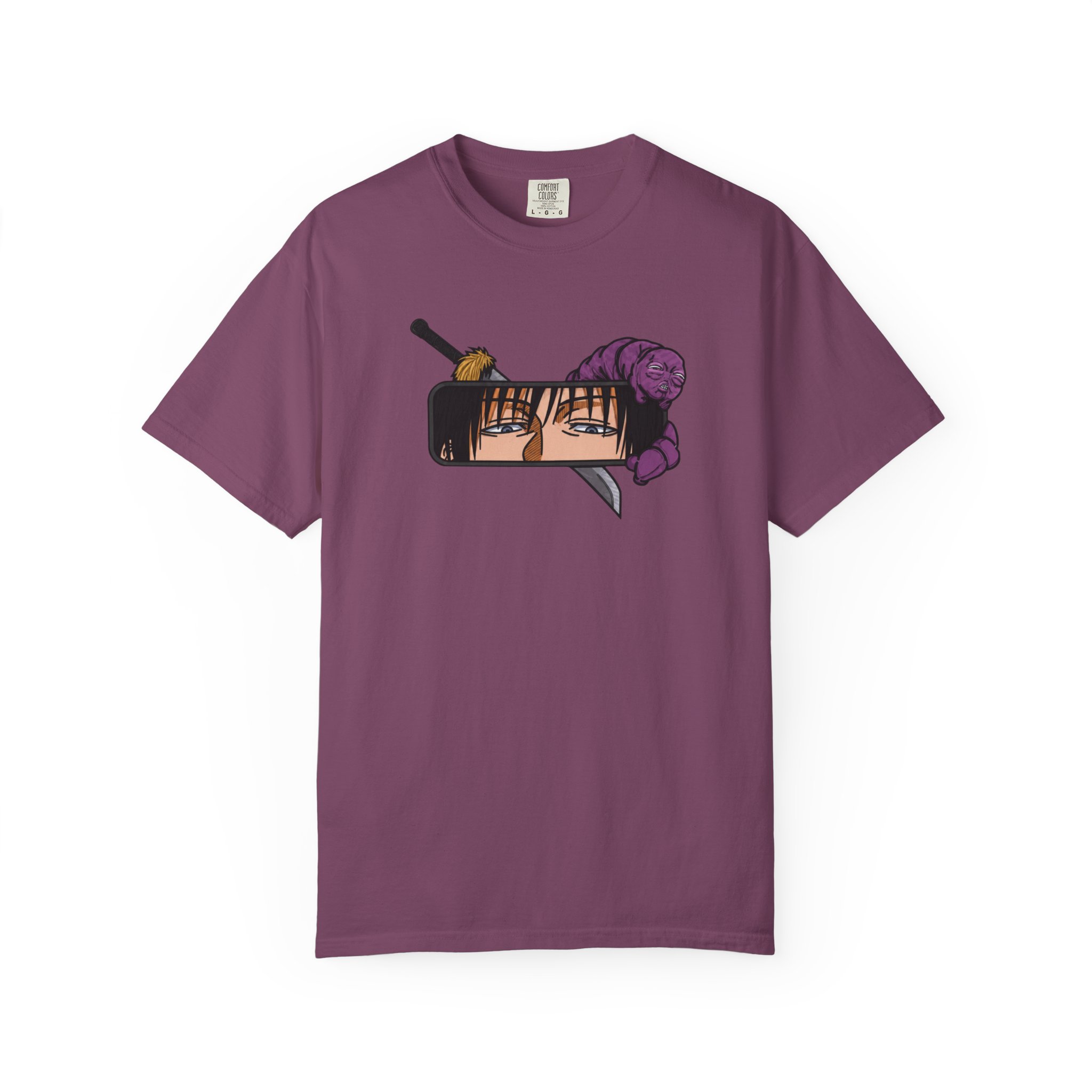 Anime eyes reflected in rearview mirror graphic T-shirt