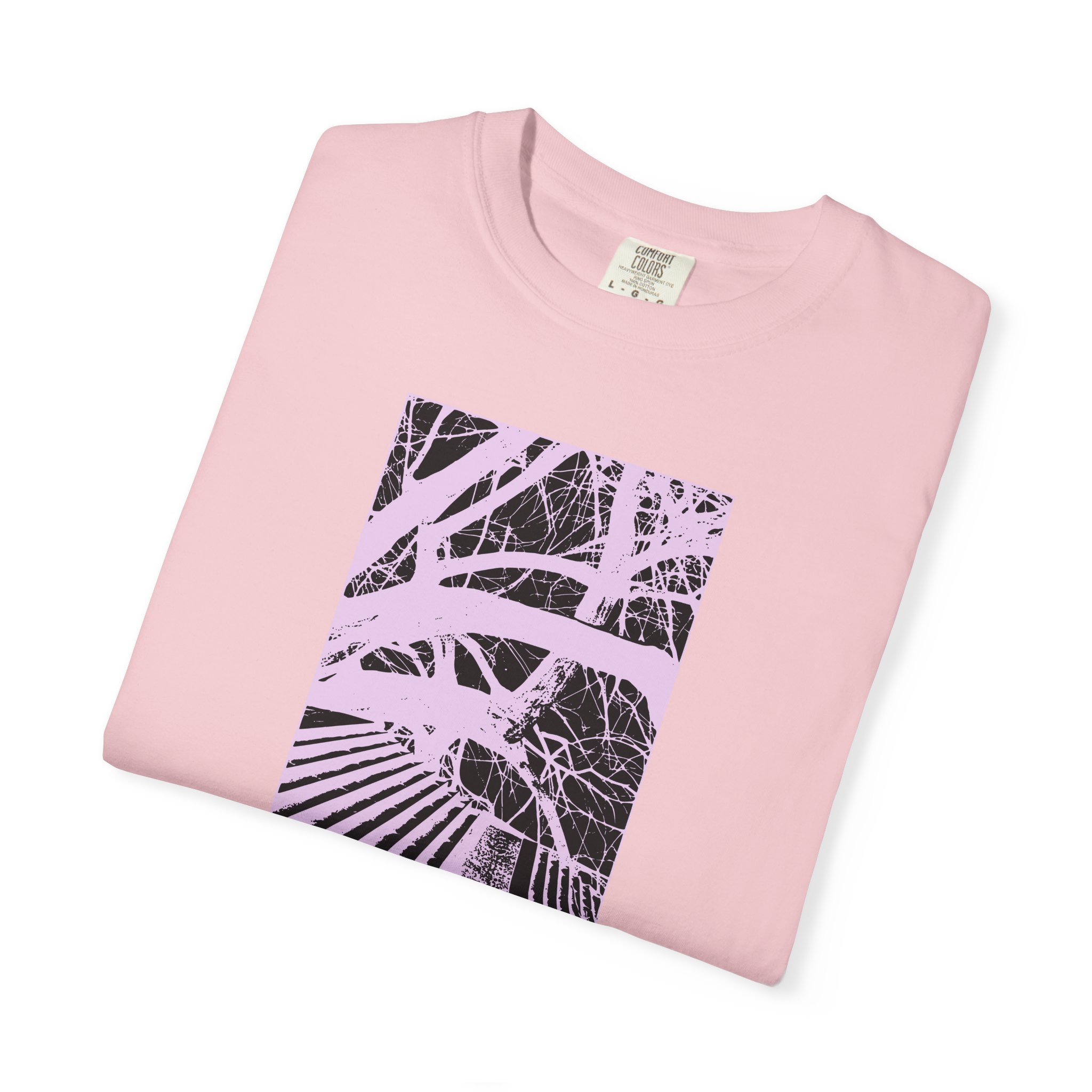 Abstract Tree Graphic T-Shirt – Stunning Pink Botanical Tee