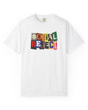 Social Reject Graphic T-Shirt with retro ransom-note lettering