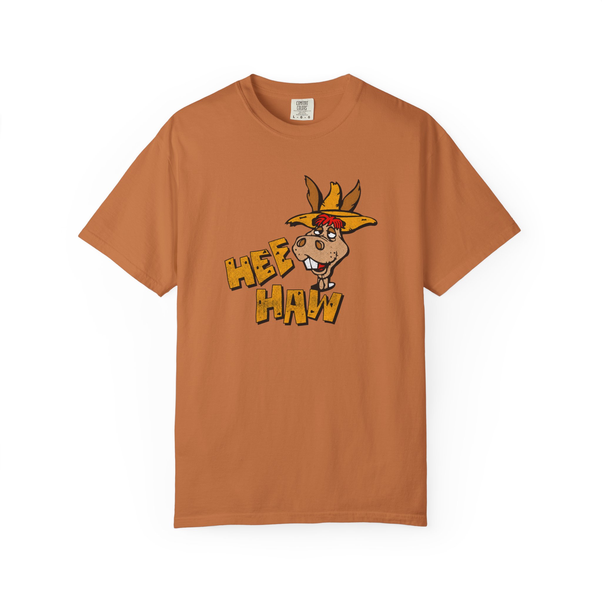 Funny cartoon donkey graphic tee with Hee Haw design