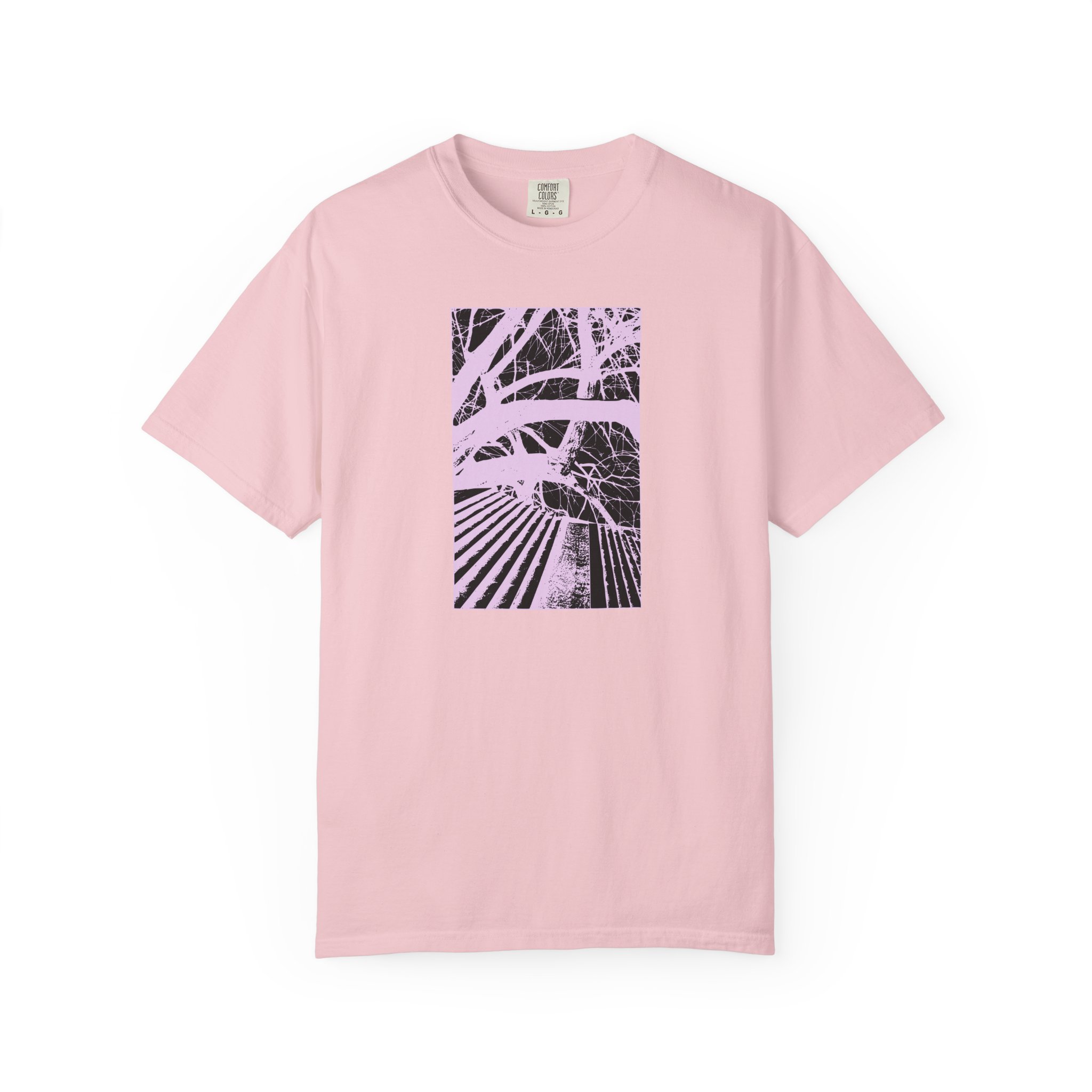 Abstract Tree Graphic T-Shirt – Stunning Pink Botanical Tee