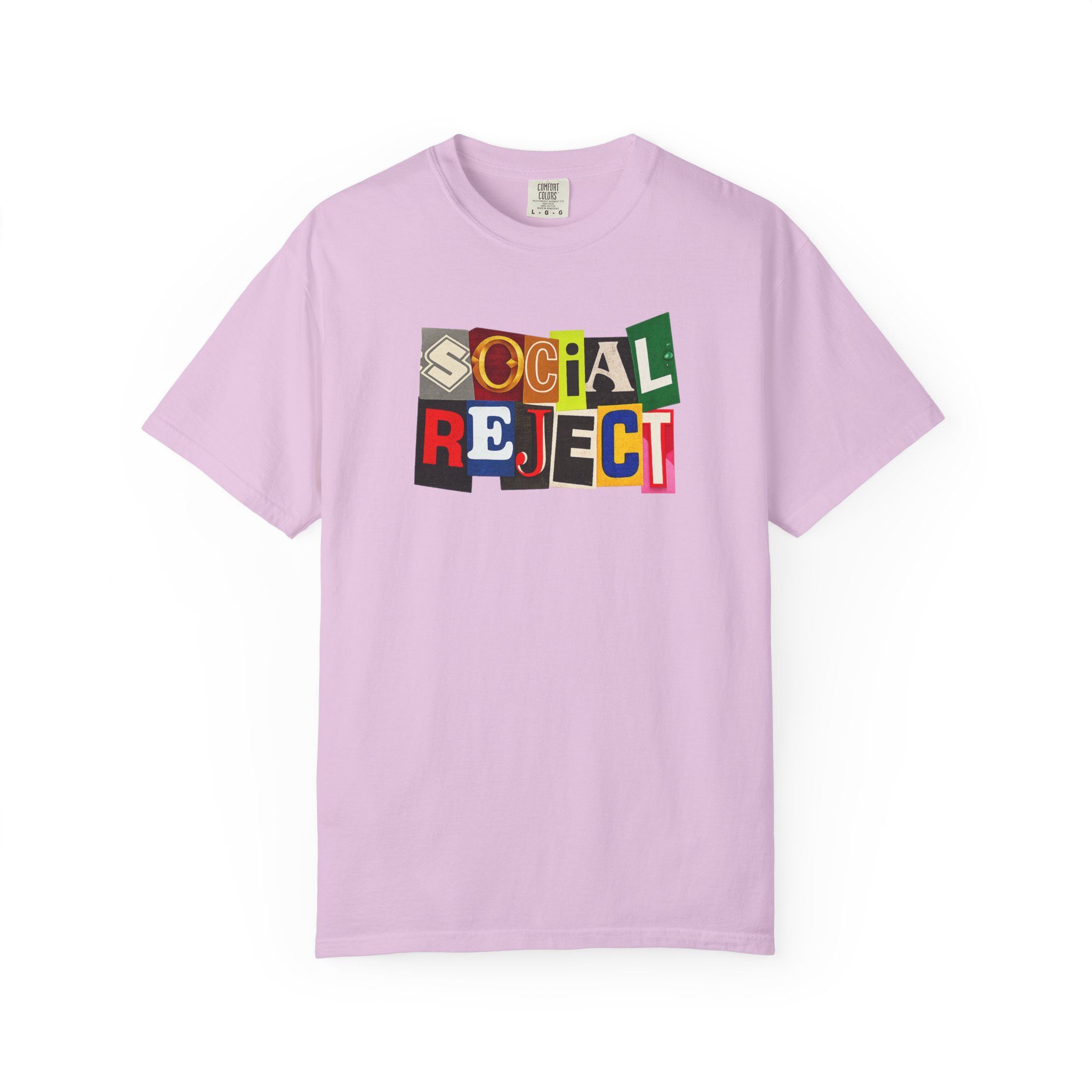 Social Reject graphic tee featuring mismatched letter artwork Social Reject graphic tee featuring mismatched letter artwork