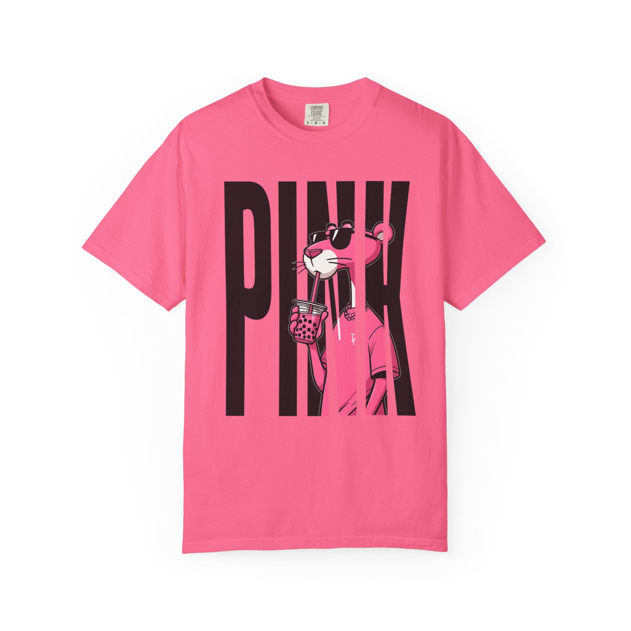 Pink Cartoon Panther T-Shirt for animation and streetwear fans