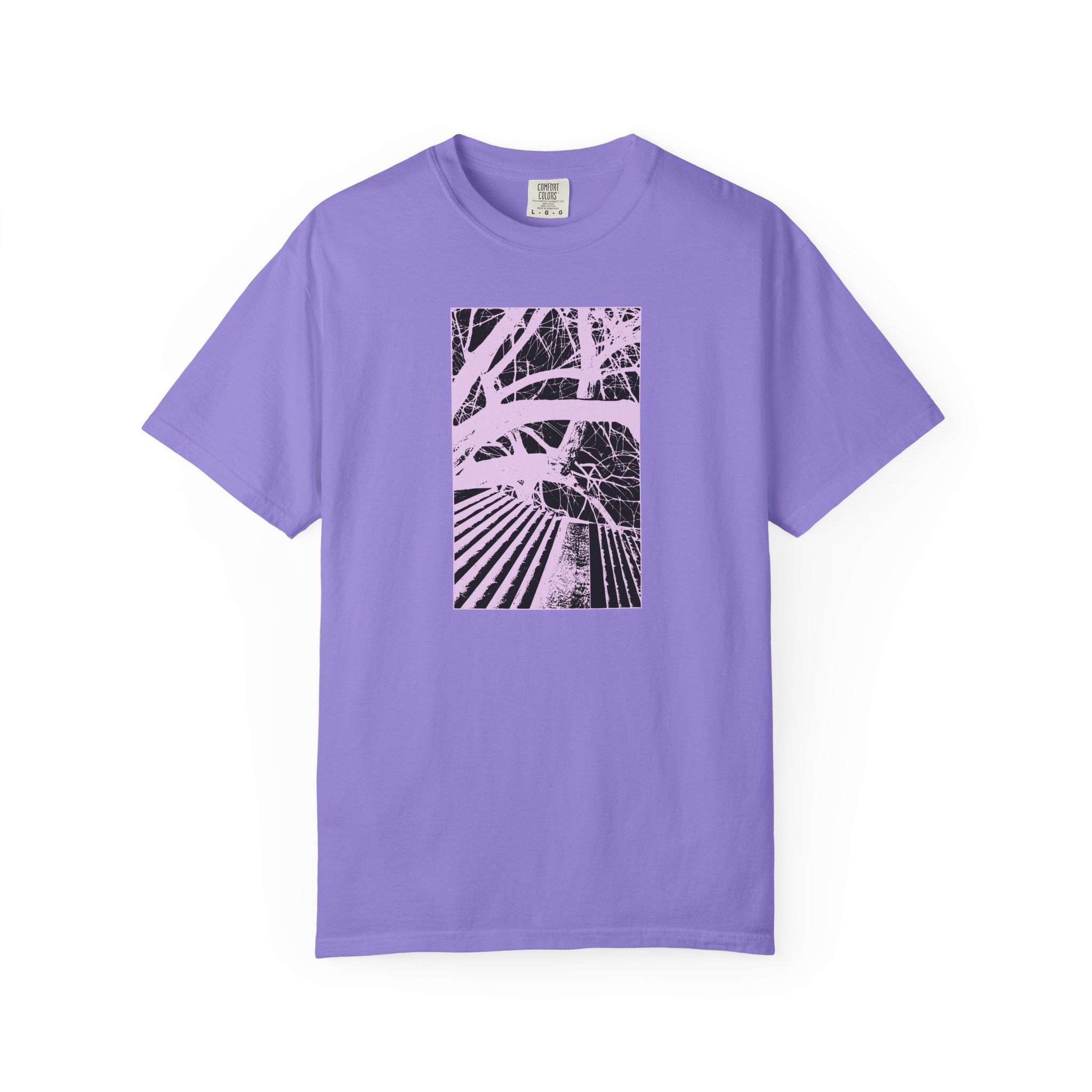 Abstract Tree Graphic T-Shirt – Stunning Pink Botanical Tee