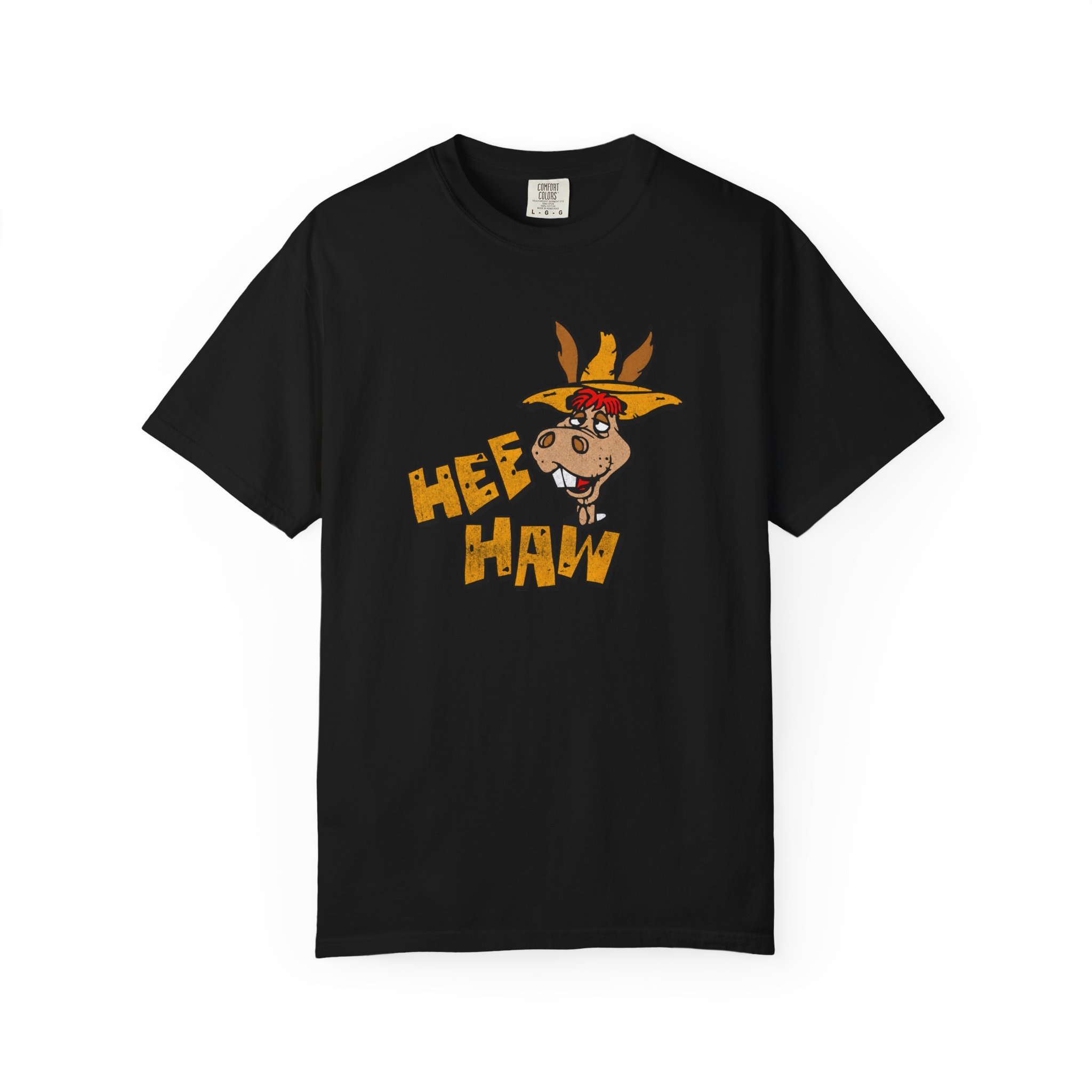 Hee Haw Donkey T-Shirt featuring an expressive farm character