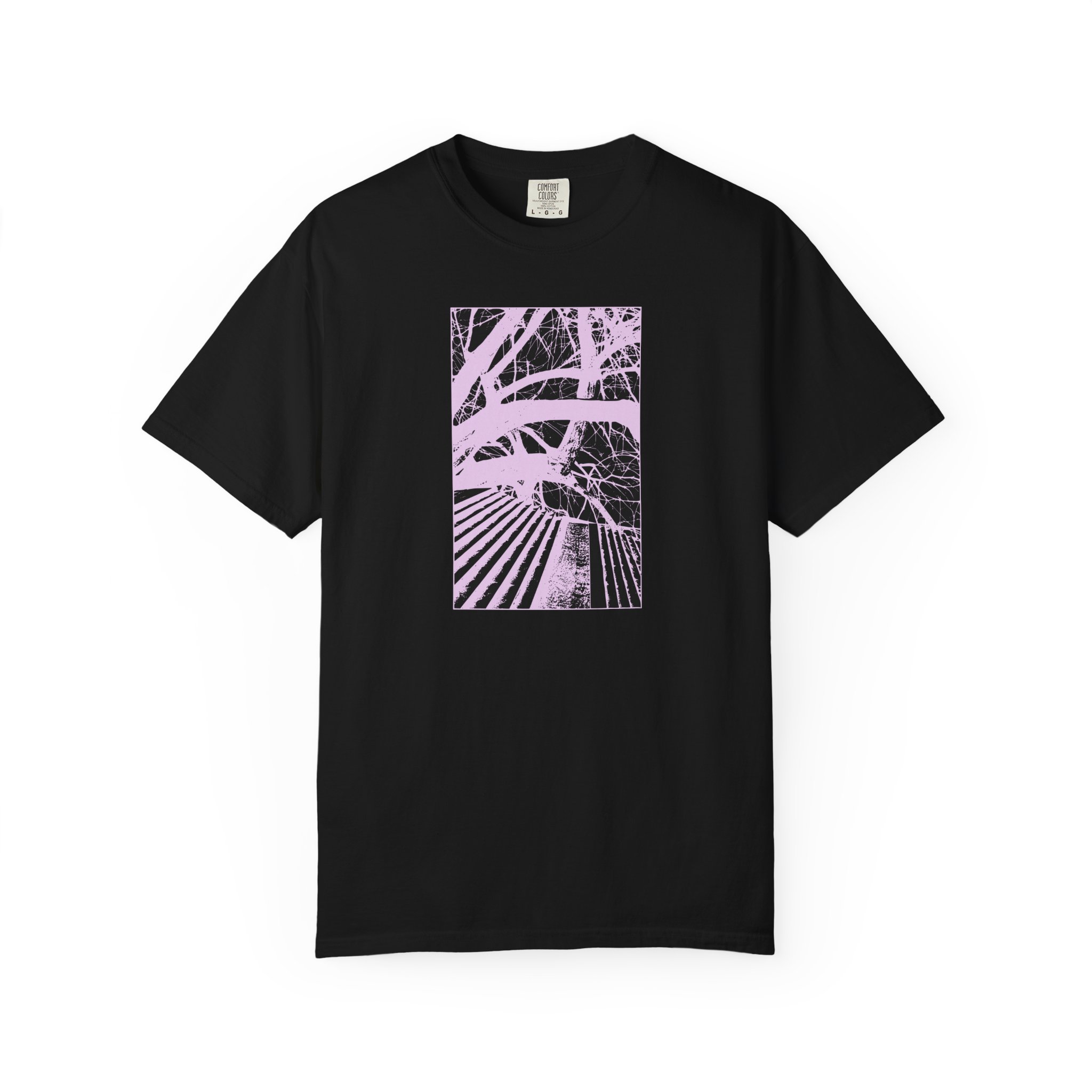 Abstract Tree Graphic T-Shirt – Stunning Pink Botanical Tee