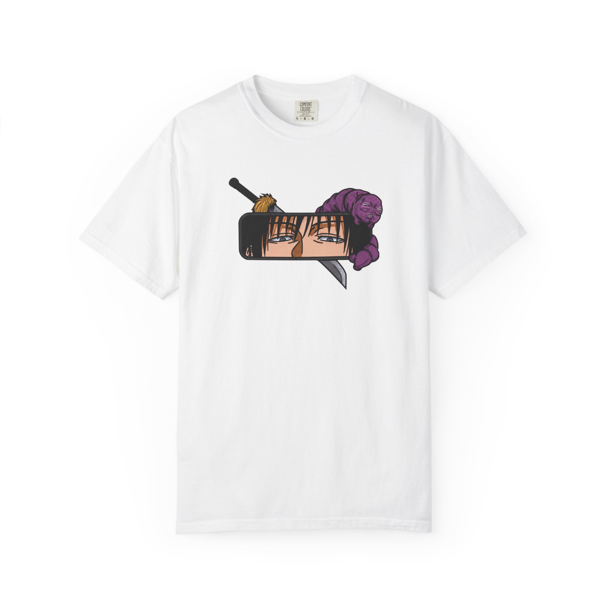 Anime Rearview Mirror T-Shirt with intense illustrated eyes