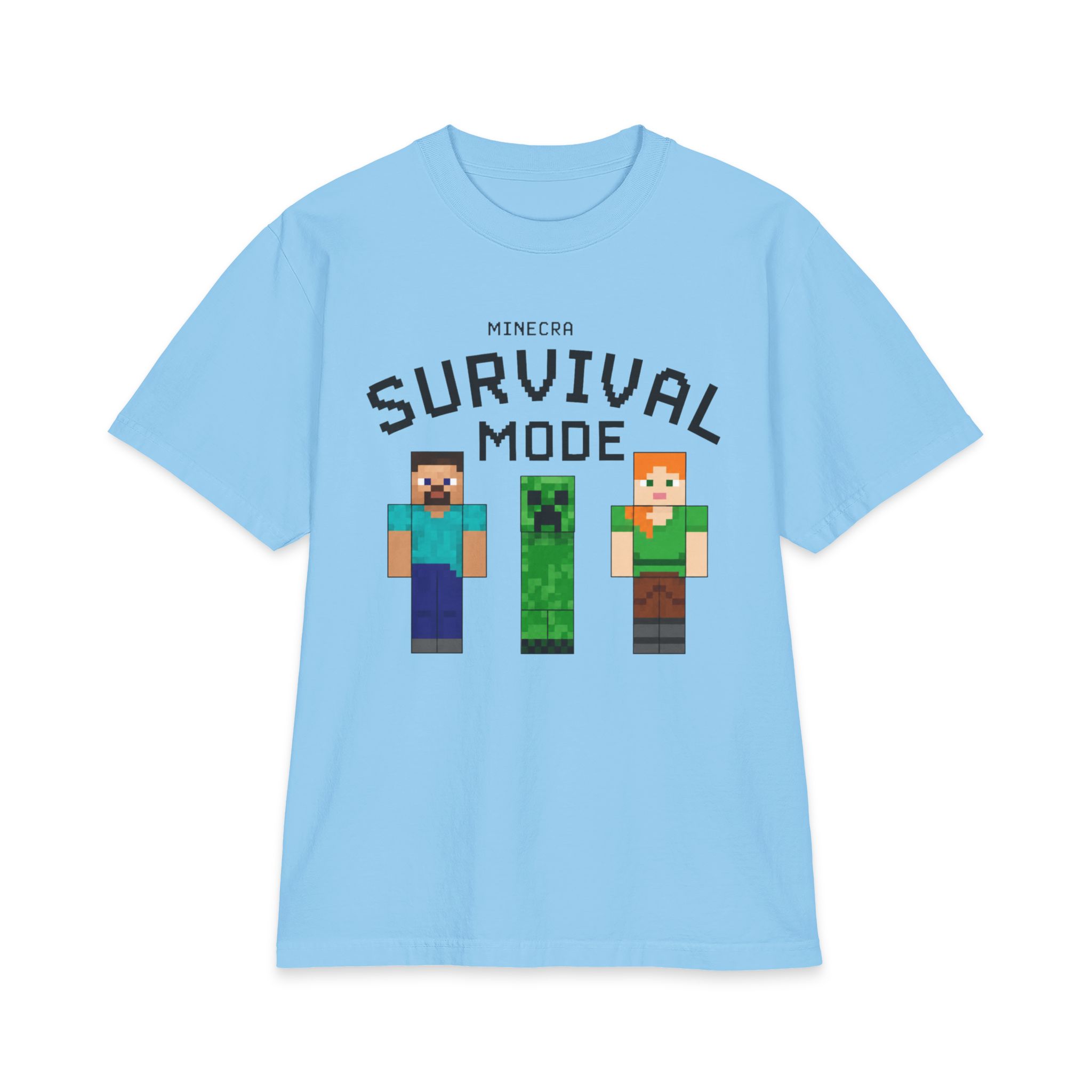 8555015636004021220_2048-2.jpeg Survival Mode Gaming T-Shirt – Epic Pixel Adventure Tee