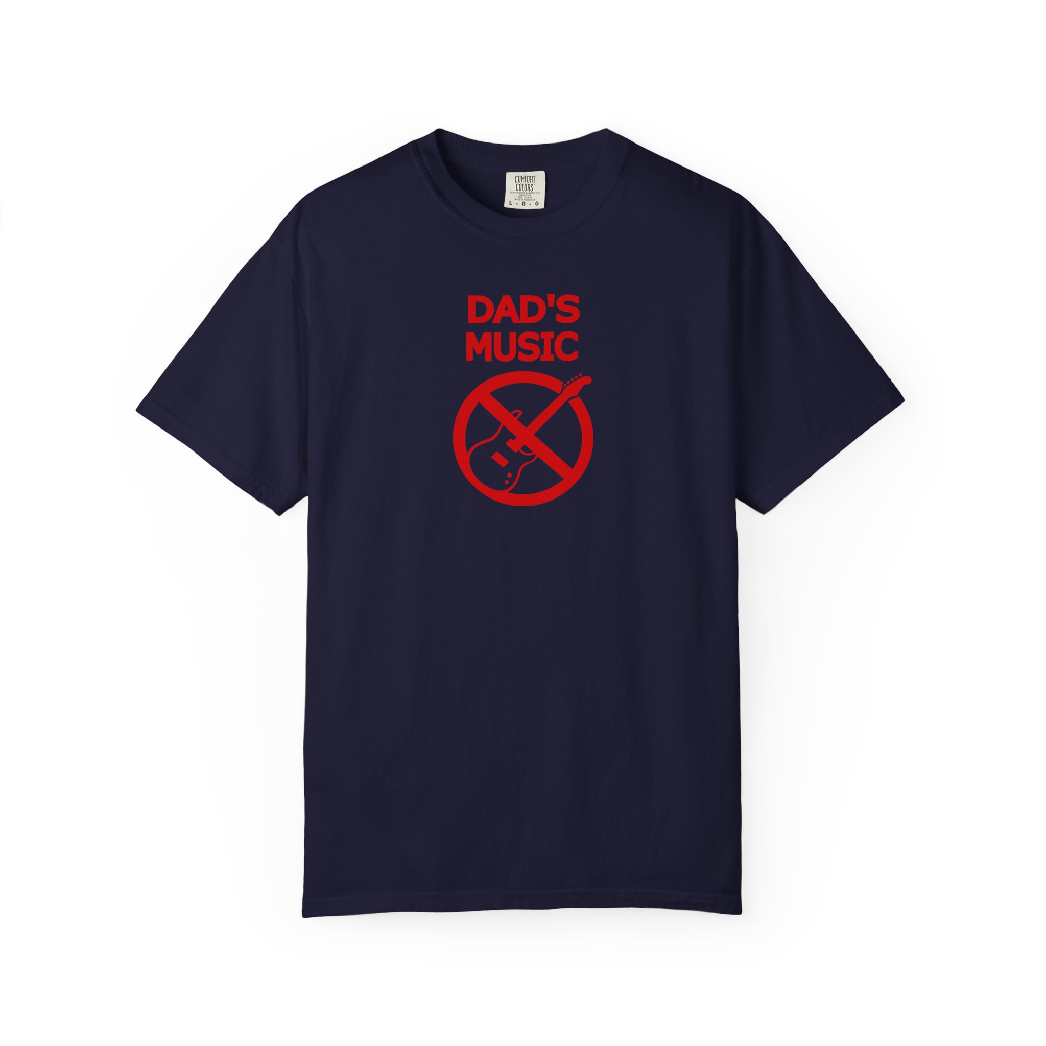 Dad's Music T-Shirt — Funny No Heavy Metal Guitar Tee for Fathers