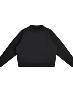 Essential Fleece Mock-Neck Crew Sweatshirt