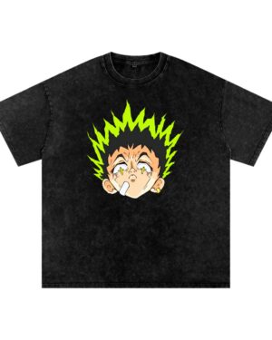 Snow Washed Oversized Cotton T-Shirt