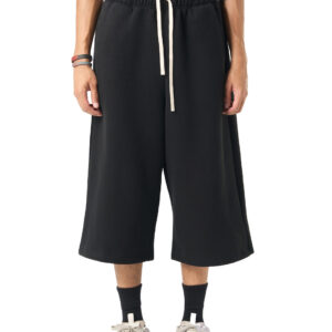 Drawstring Three-quarter Sweatpants